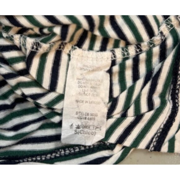 Ginger G Striped Tee Shirt Top Short Sleeve Crew Neck Size Small - Picture 8 of 8